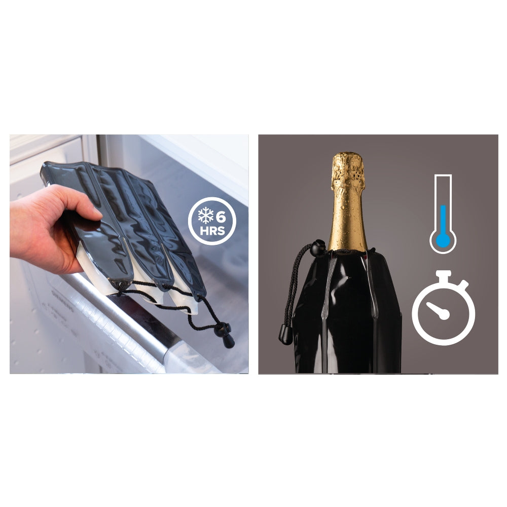 Vacuvin Active Cooler Champagne Bottles, Sleeve