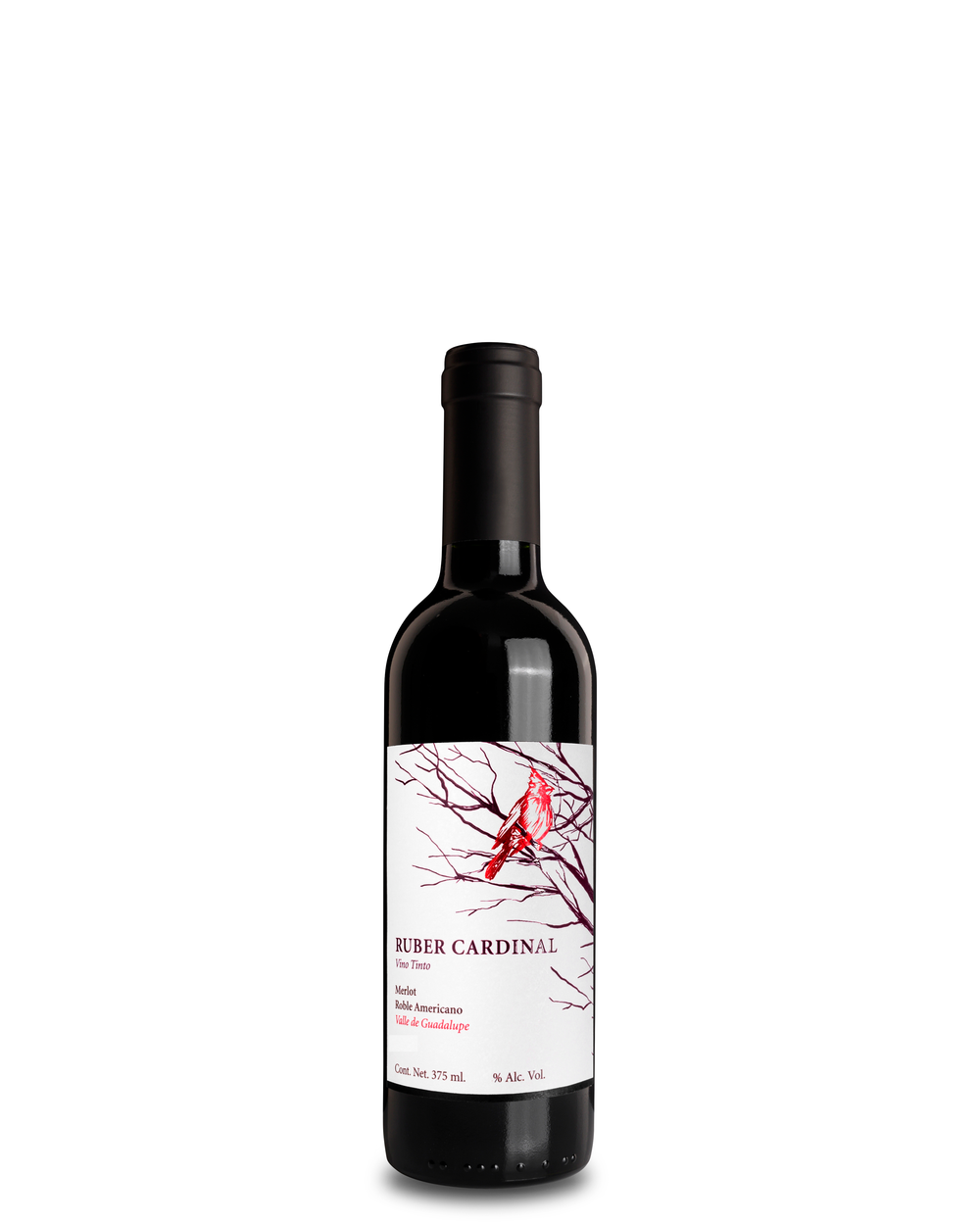 Vino Tinto Ruber Cardinal Merlot Roble Americano 375 ml