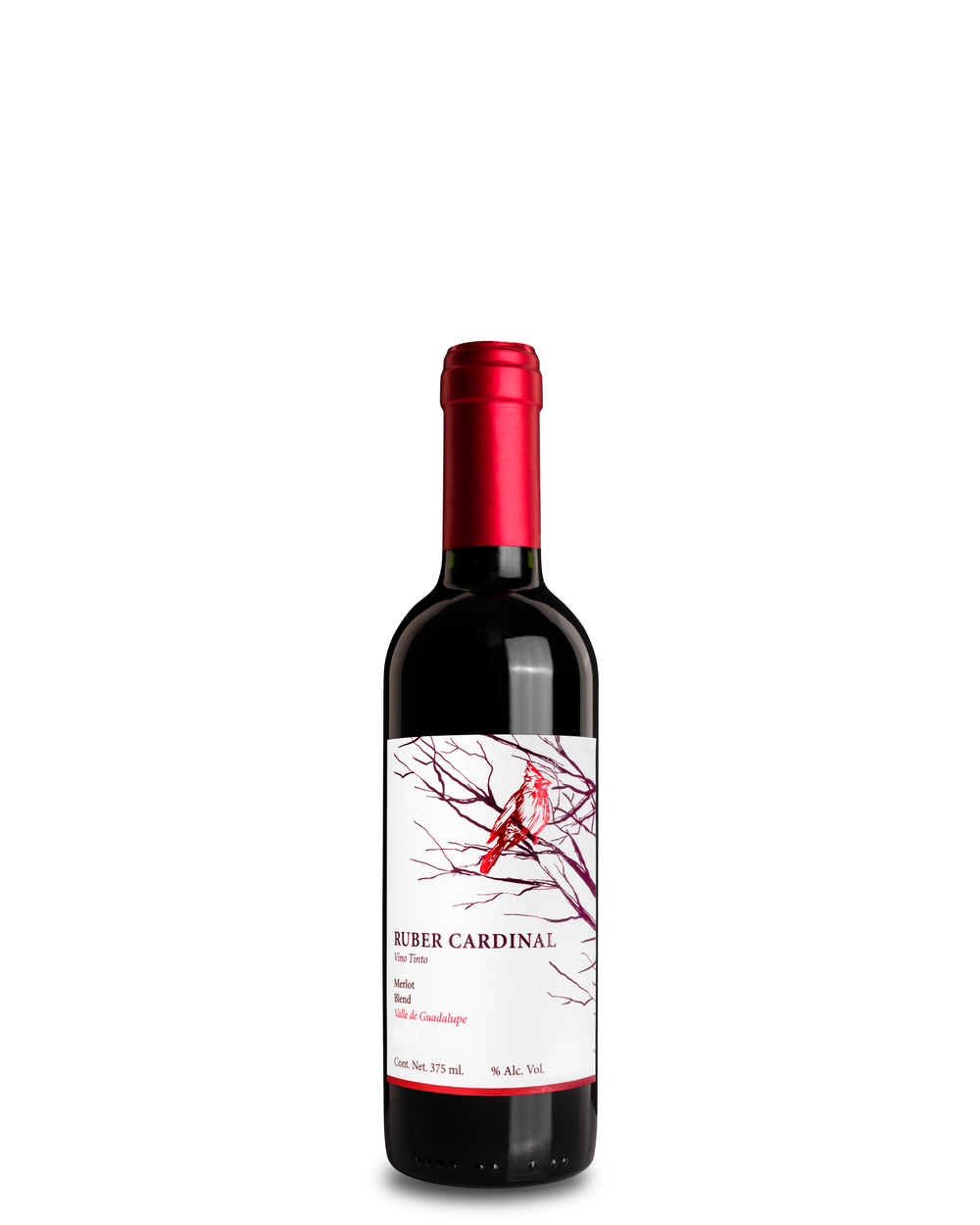 Vino Tinto Ruber Cardinal Merlot Blend 375 ml