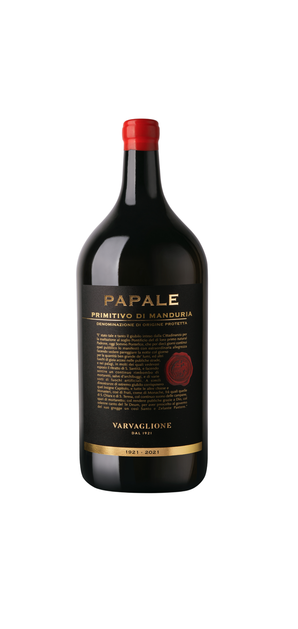 Vino Tinto Varvaglione Papale Oro Primitivo di Manduria DOC 3000 ml