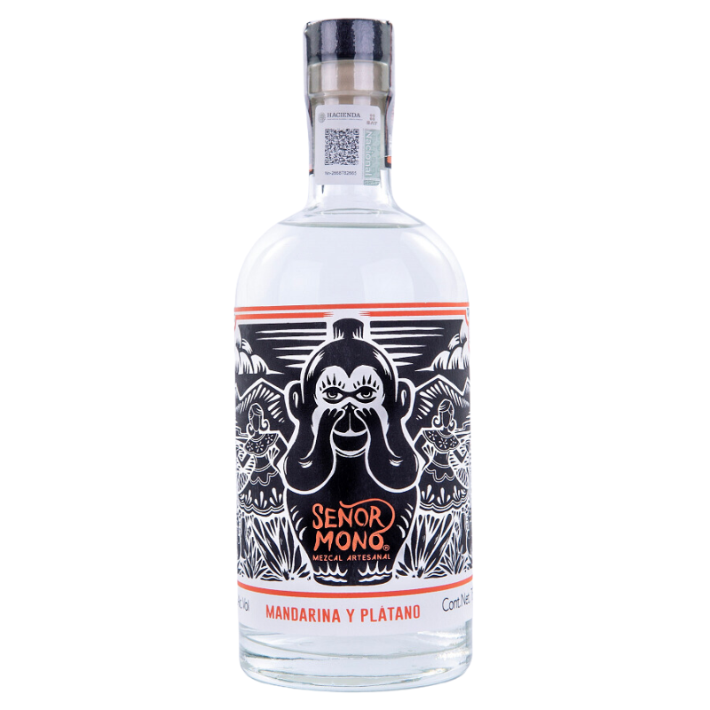 Mezcal Señor Mono. Mandarina y Platano 750 ml