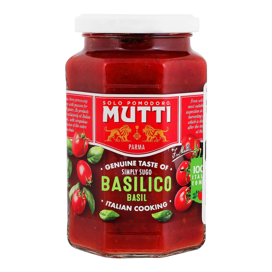 Salsa Mutti de Tomate con Albahaca de 400 g