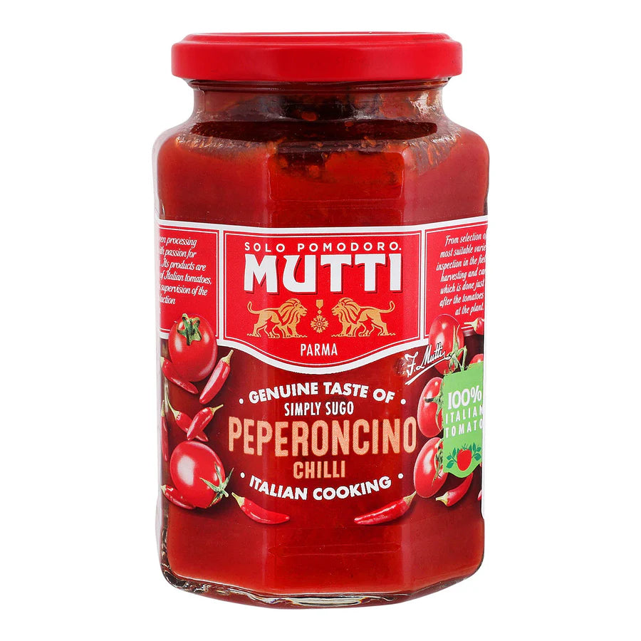 Salsa Mutti de Tomate con Chile Picante de 400 g