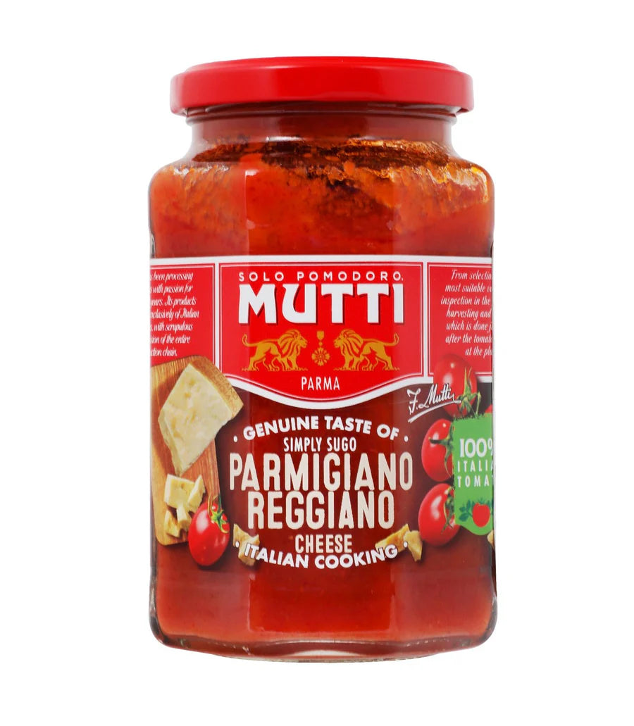 Salsa Mutti de Tornate con Queso Parmigiano Reggiano 400 g