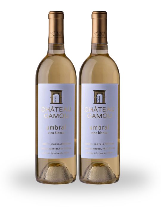 2 Pack Vino Blanco Chateau Camou Umbral Blanco 750 ml