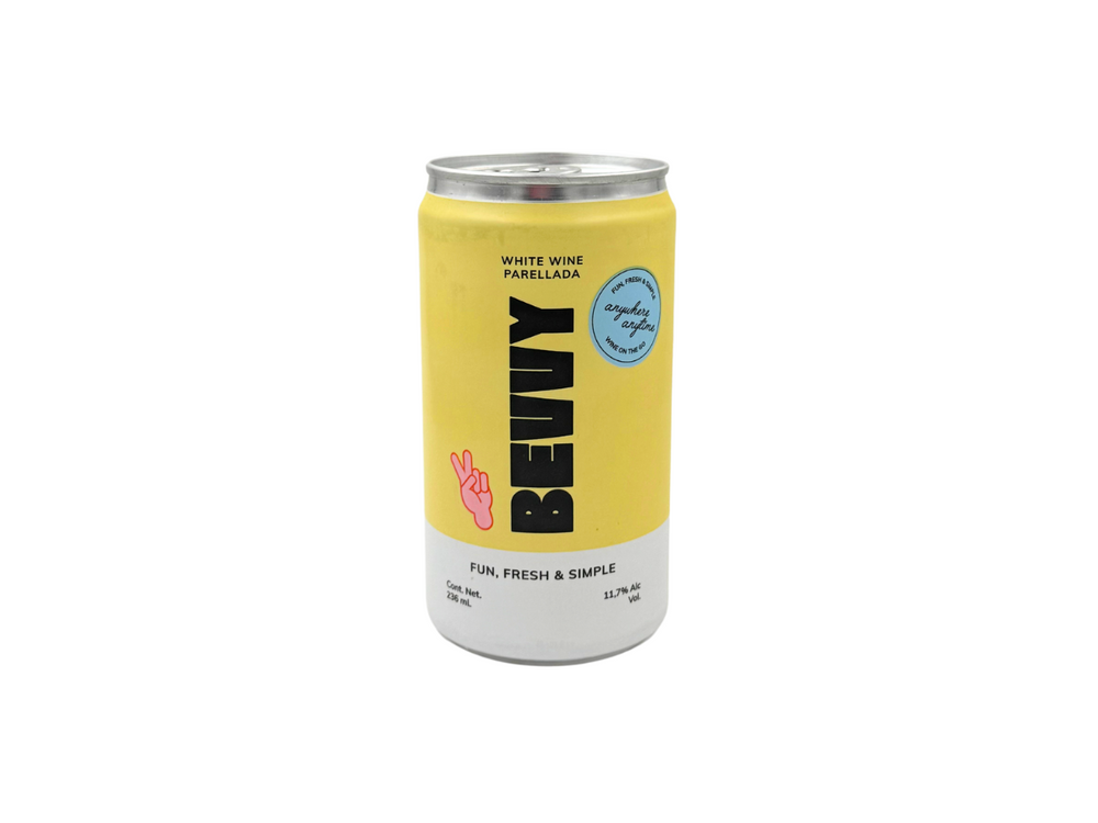 Vino Blanco Bevvy Parellada en Lata 236 ml